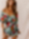 Women's Casual Floral Print Ruffle Jumpsuit DE005